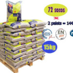 2 Paletten mit 144 Säcken à 15 kg